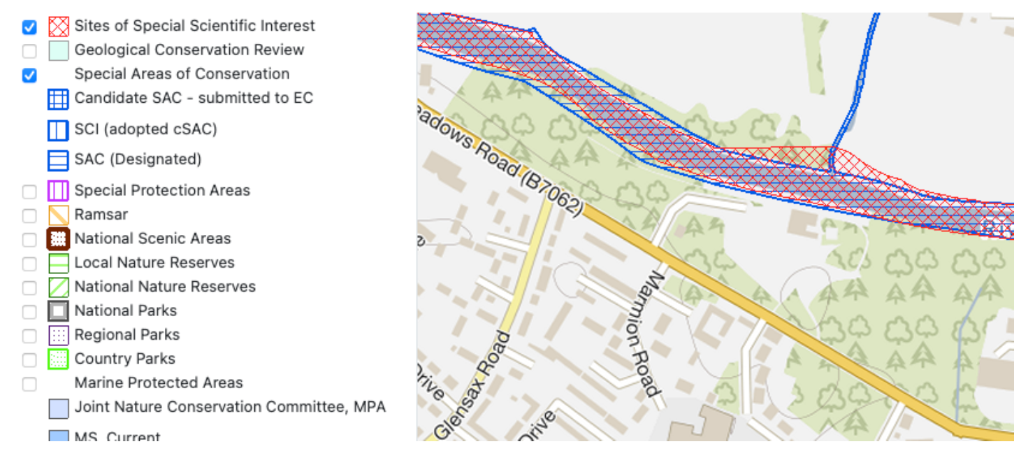 Tweed SSSI and SAC on Nature Scotland's SiteLink pap